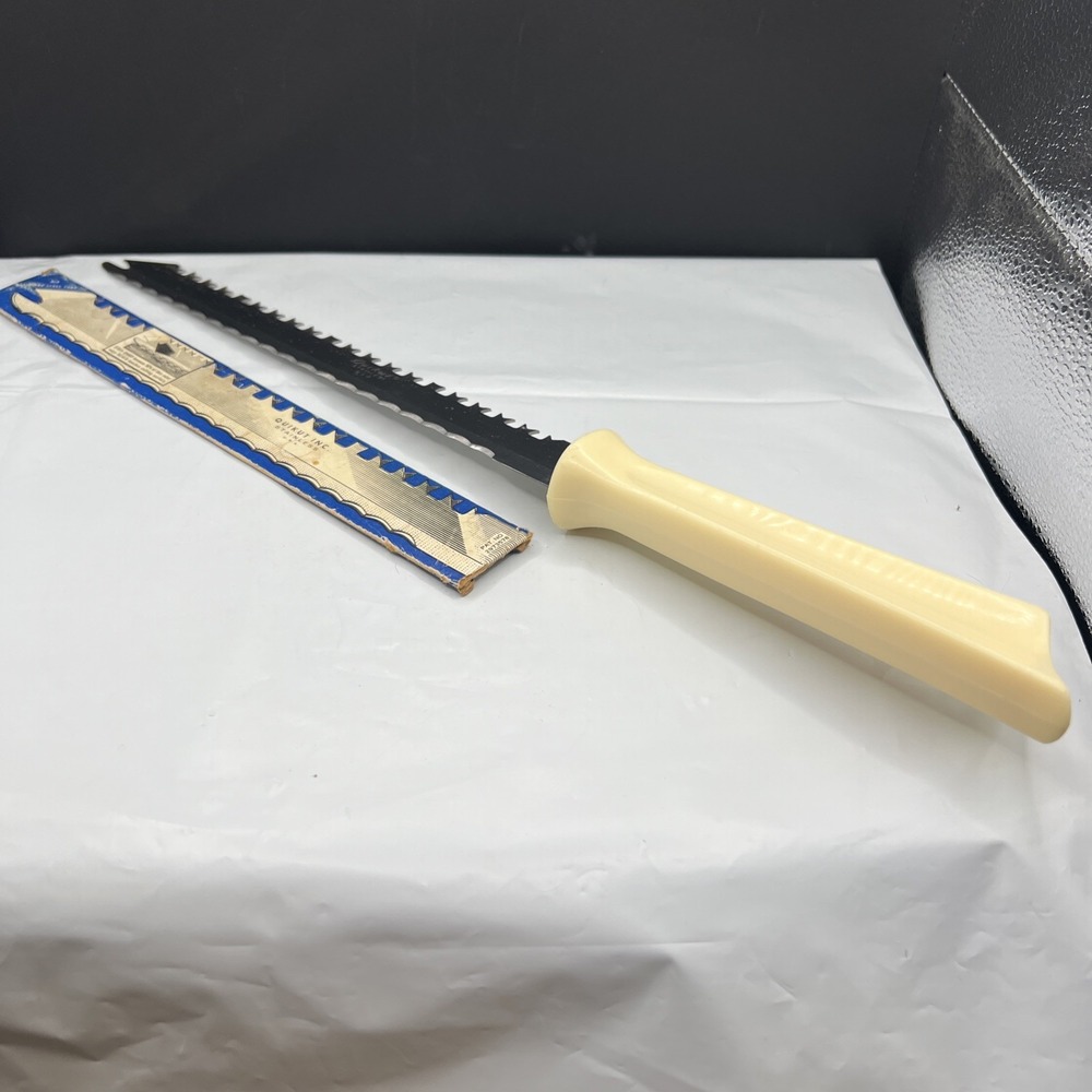 Vintage Quikut Quikkle Carving Knife Stainless USA Pat 2973578 Sleeve Fork Tip